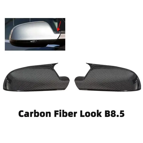 Imagen 2 del producto Par de cubiertas de espejo retrovisor lateral para Audi A3 8P A4 A5 B8 B8.5 Q3 A6 C6 4F S6, tapa de espejo retrovisor lateral, accesorios para coche