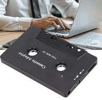 Car mounted tablet stereo tape assisted receiver cassette adapter for noise reduction