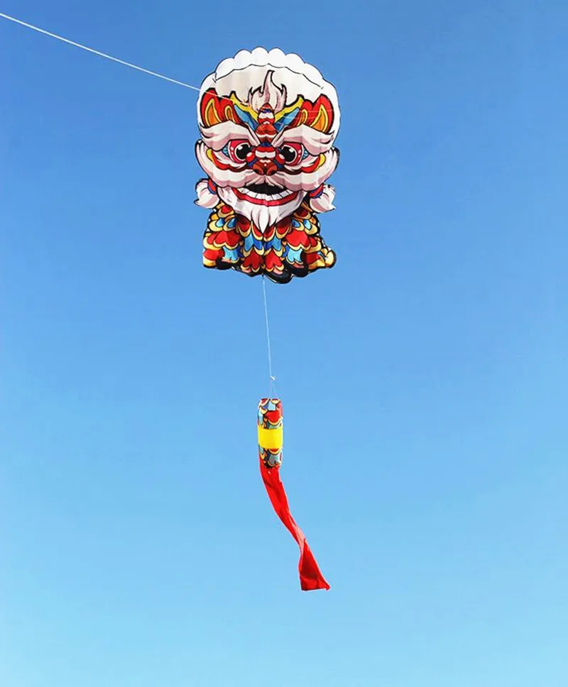 free shipping lucky lion kite flying soft kite for adults kites line traditional kite Dragon kite inflatable toy flying fish koi