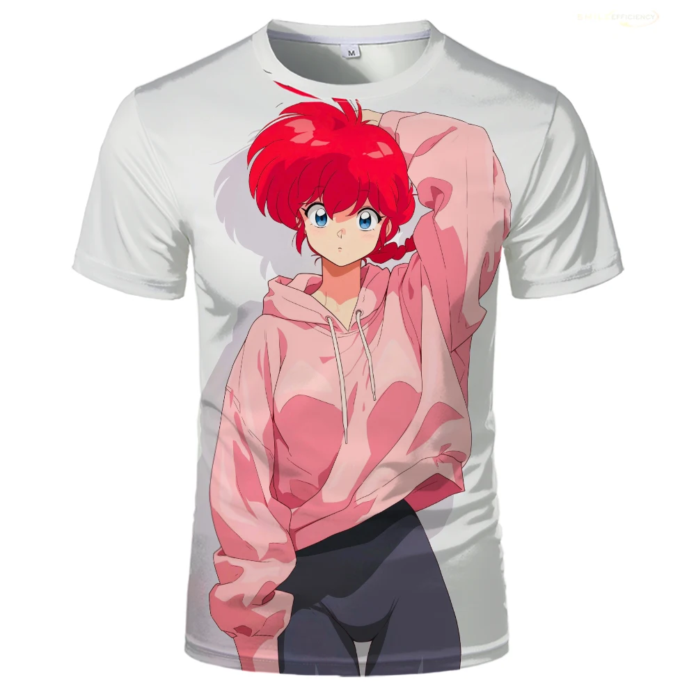 Japanese Anime Ranma 1/2 Hentai Men T-shirt With Animation Print Kawaii Gir Tshirts Casual Harajuku Hip Hop Oversized Unisex Tee