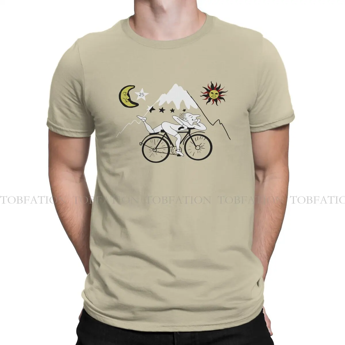 Albert Hofmann Bicycle Day LSD 1943 Sun And Moon 100% Cotton T Shirt Harajuku Gothic Men\'s Tee Shirt O-Neck Men Tops