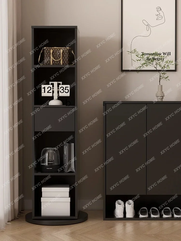 A003 Full-length mirror, rotating bookshelf, floor-to-ceiling mirror cabinet, retro storage, magazine rack, full-length mirror.