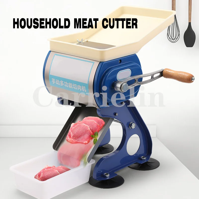 Hand Operated Fresh Meat Slicer Cutting Machine Kitchen Manual Meat Grinder Cutter Mincer Commercial