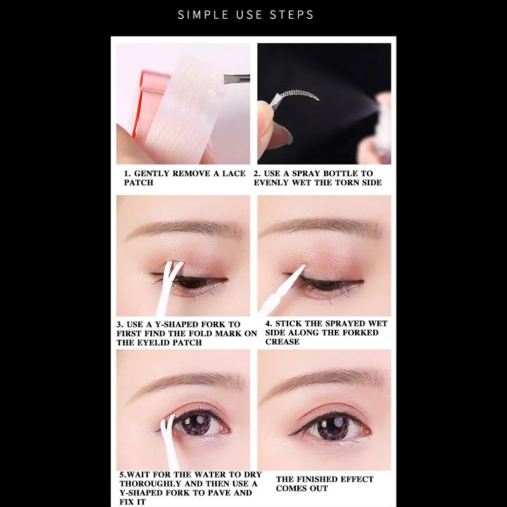 Ultra Invisible Fibra Lace Palpebra Lift Kit, impermeável, à prova de suor, pálpebra levantamento adesivo, autoadesivos, fita ocular