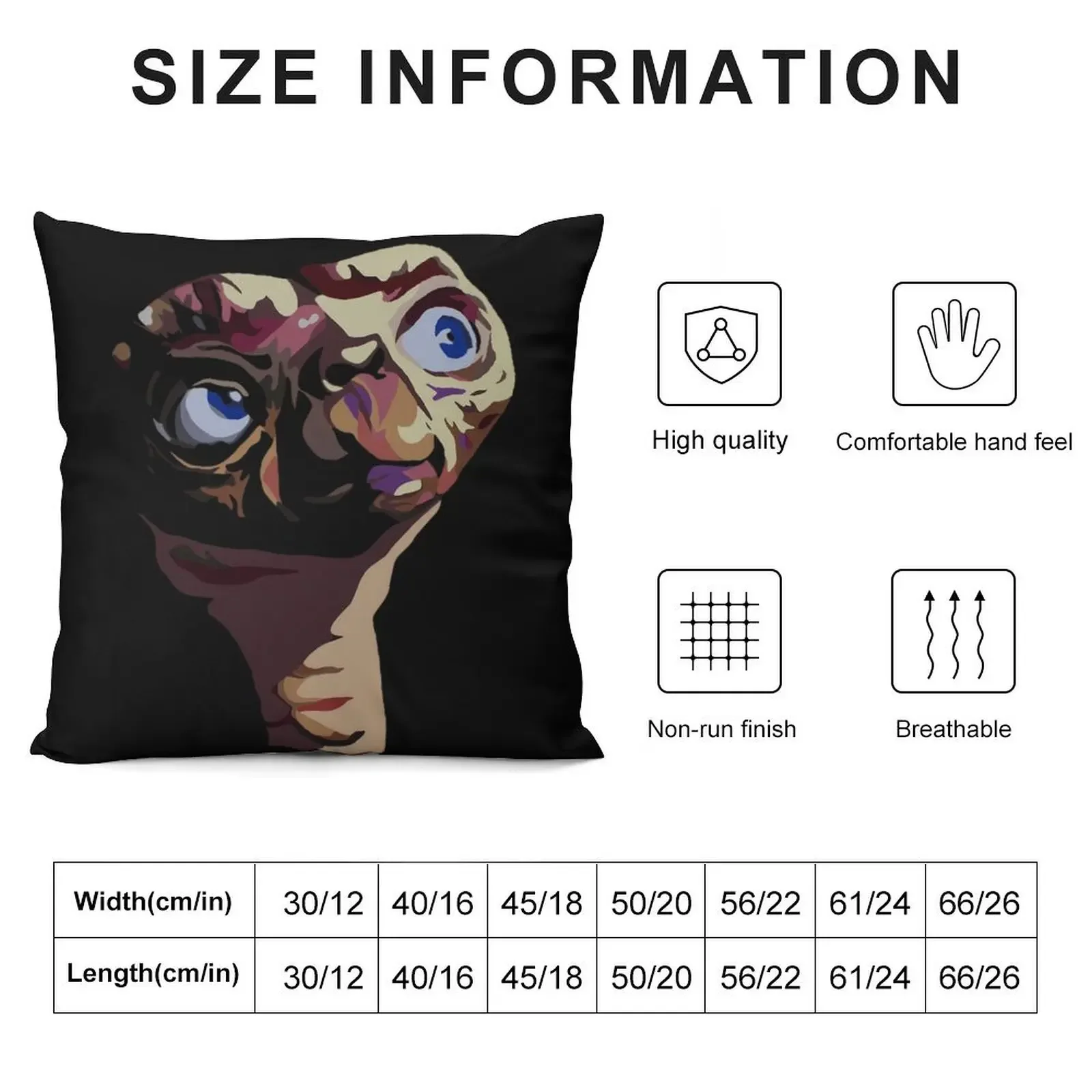 E.T. - The Extra terrestrial - Pop Art . Throw Pillow Sofa Cushion Cushion Cover For Sofa pillow