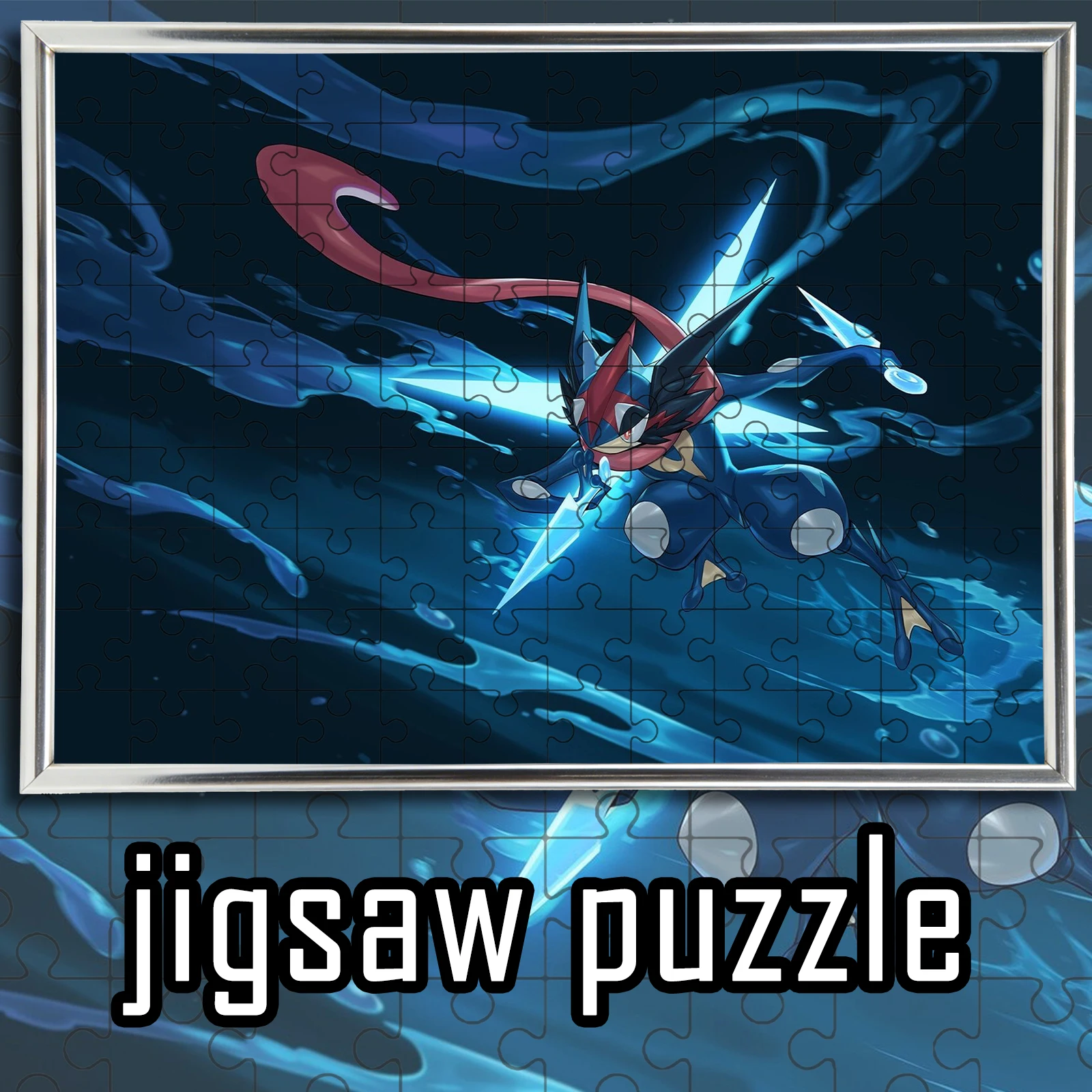 quebra-cabeca-de-madeira-greninja-cool-water-shuriken-ninja-battle-anime-108-200-300-500-1000-pecas-caixa-colorida