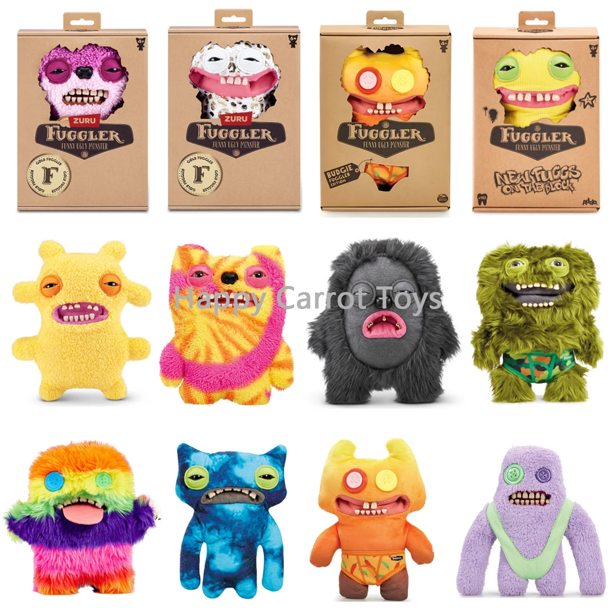 Original Fuggler Funny Ugly Monster New Fuggs on the Block Gold Fuggs Budgie Fuggler Laboratory Misfits Edition Plush Soft Toys