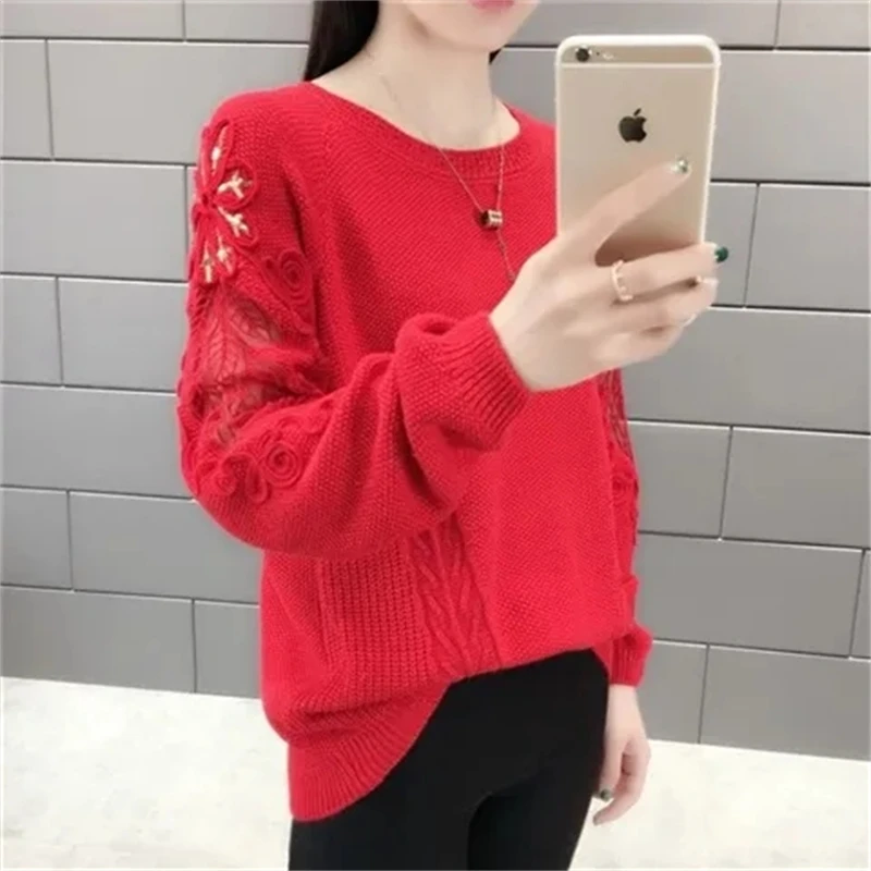 Autumn Winter Women Sweater 2023 Korean Fashion Knitwears Warm Long Sleeve O-neck Knit Pullovers Slim Fit Bottoming Shirt Jumper