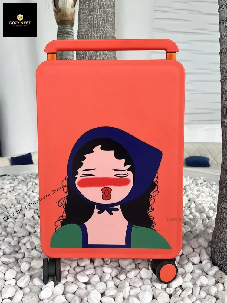 Dopamine 2024 new trolley case boarding case fashionable American personalized suitcase rechargeable suitcase 20 inches
