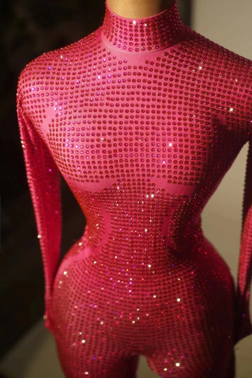 Luxurious Allrhinestone Jumpsuit For Women Sexy Dance Nightclub Singer Performance Stage Costume Party Drag Queen One-piece Suit