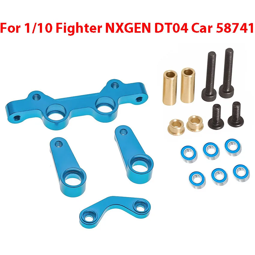 

For 1/10 Fighter NXGEN DT04 Car 58741 Aluminum Alloy Steering Set Steering Assembly Replacement Part RC Cars Accessories