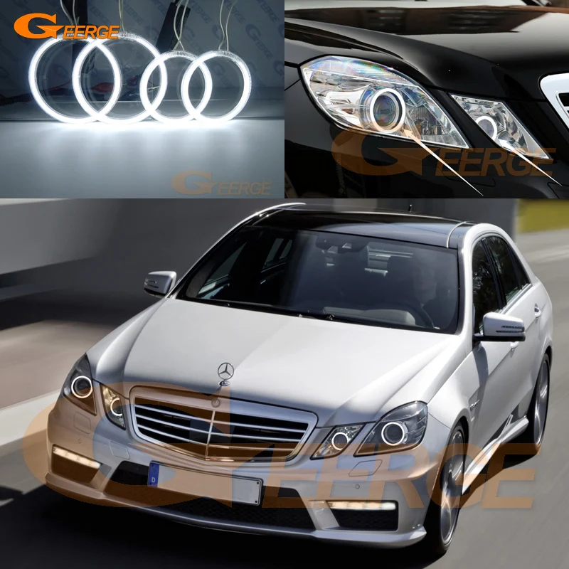 For Mercedes Benz E Class W212 C207 A207 Pre Facelift Excellent Ultra Bright CCFL Angel Eyes Halo Rings Car Accessories