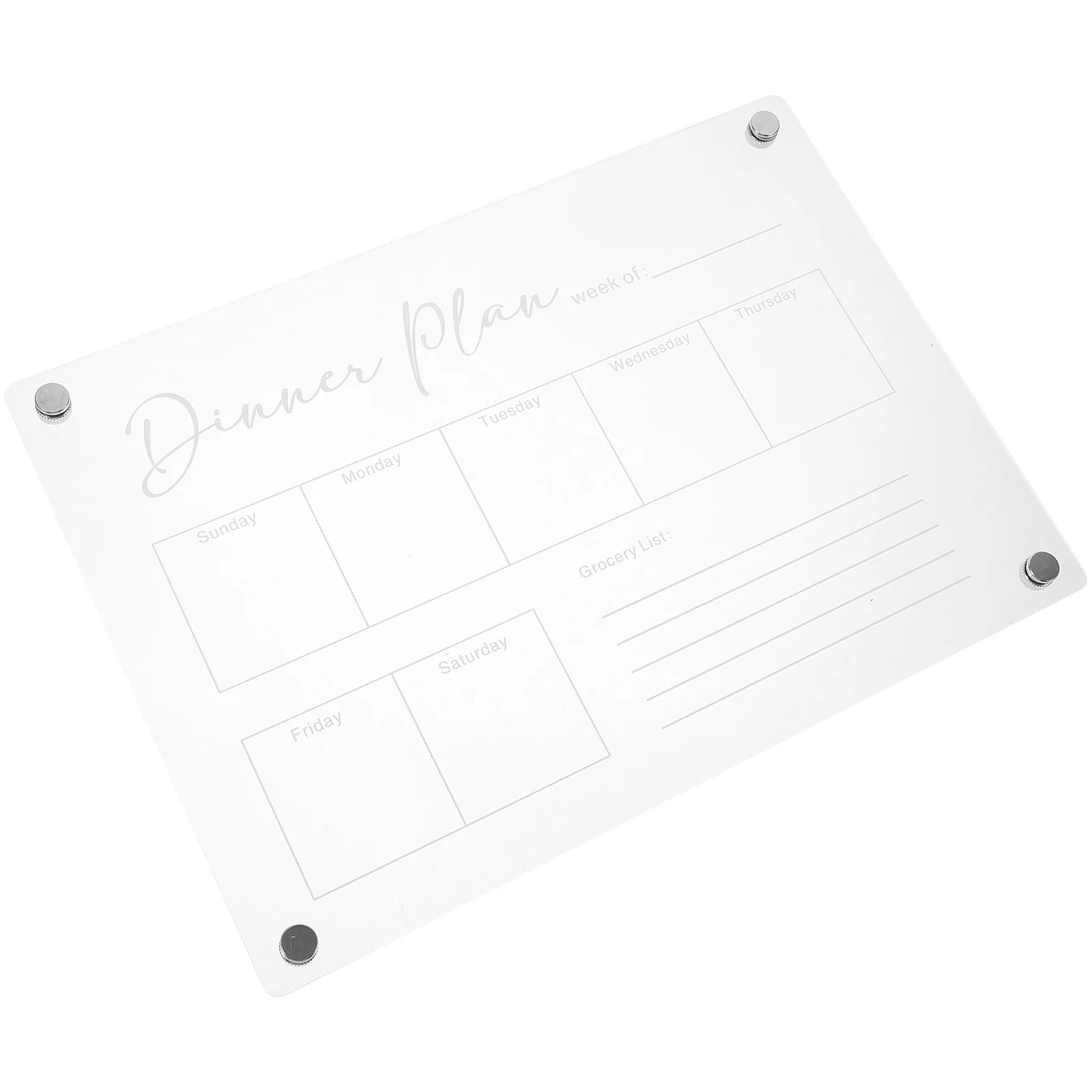 Erasable Notepad Acrylic Board Refrigerator Boards Dry Erase Kitchen Supplies Magnetic Reminder Memo for Fridge Refrigerators