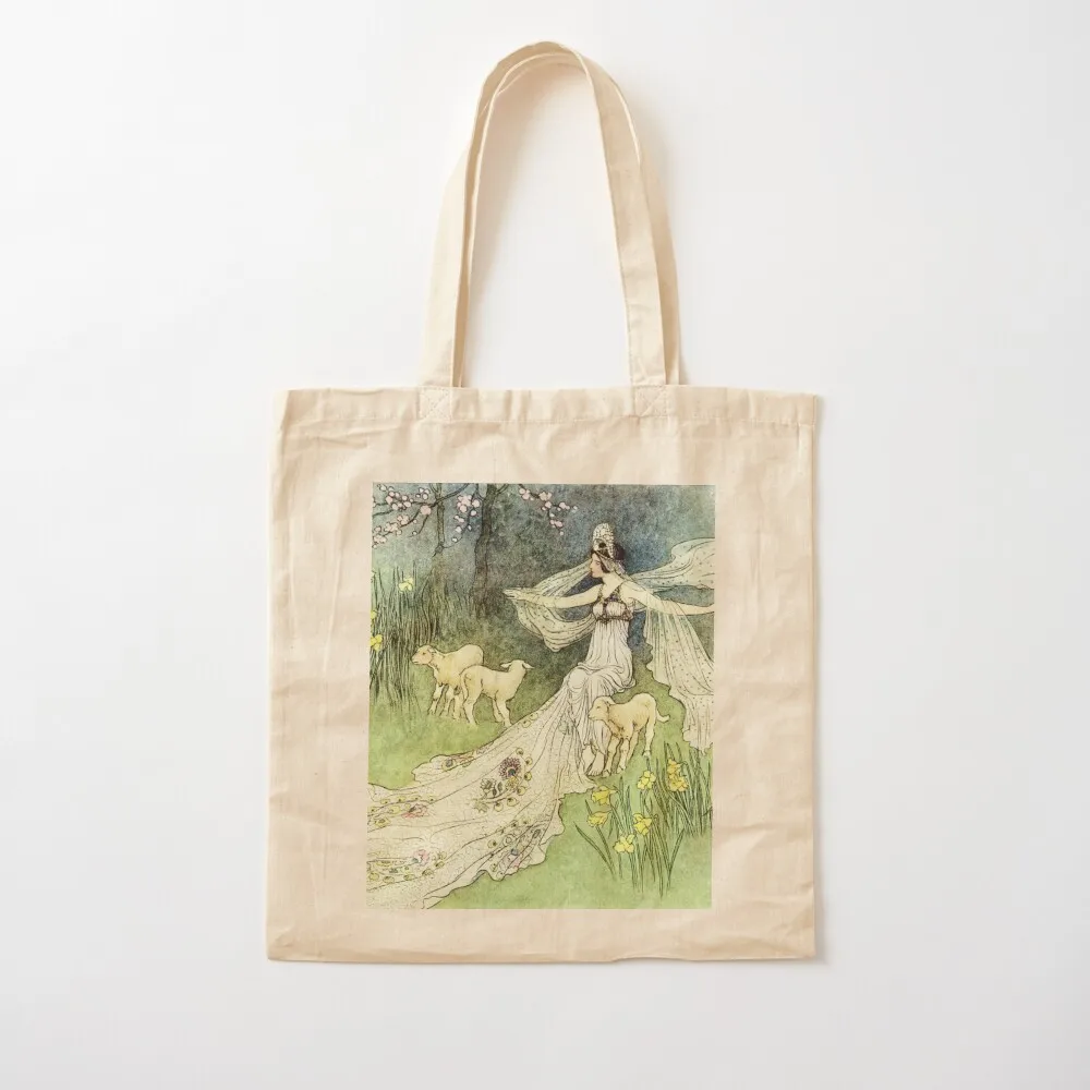 

The Woodcutter's Daughter - Warwick Goble Tote Bag tote bags men woman shopping bag foldable reusable bag Canvas Tote