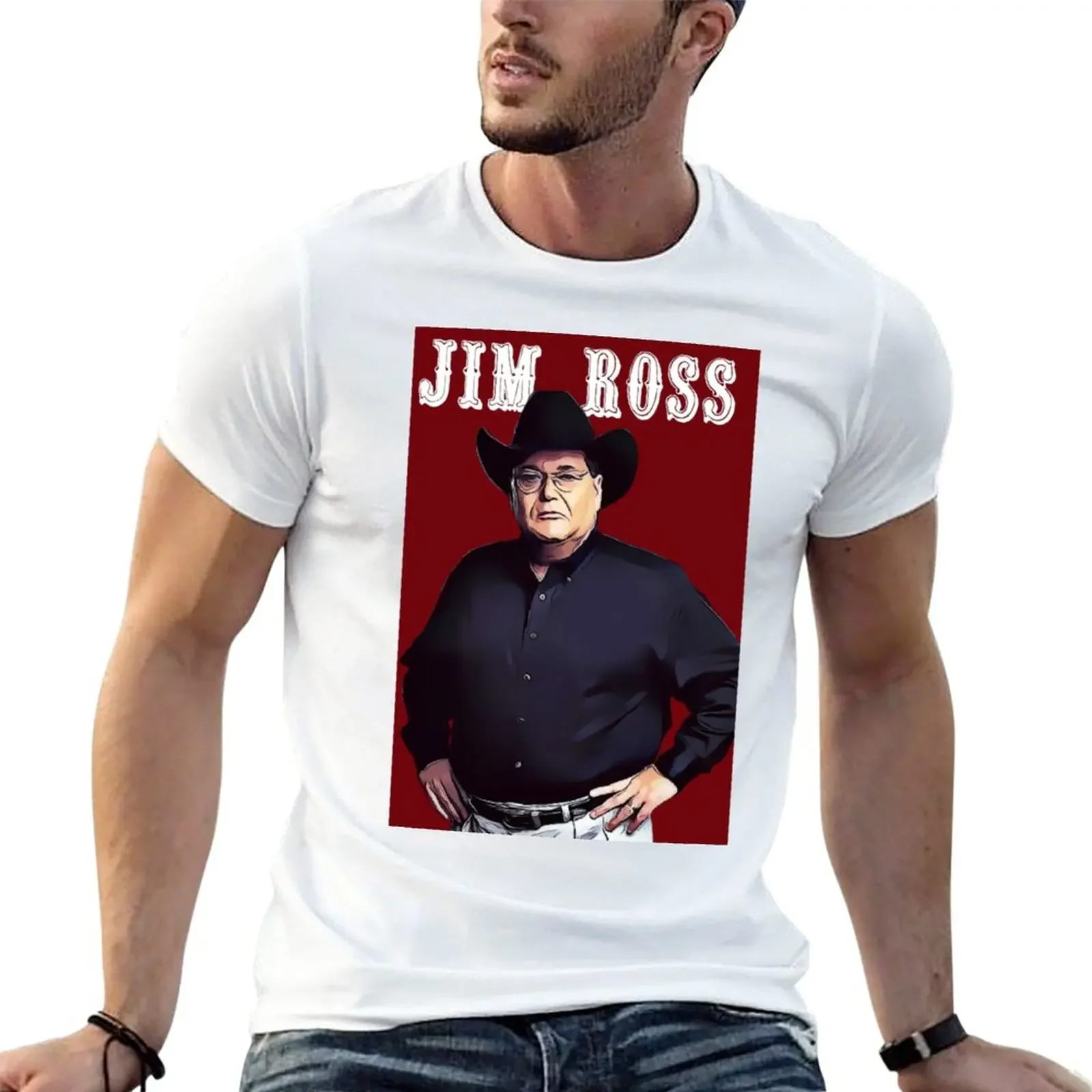 

New Jim Ross T-Shirt korean fashion plain t-shirt boys t shirts men graphic t shirts