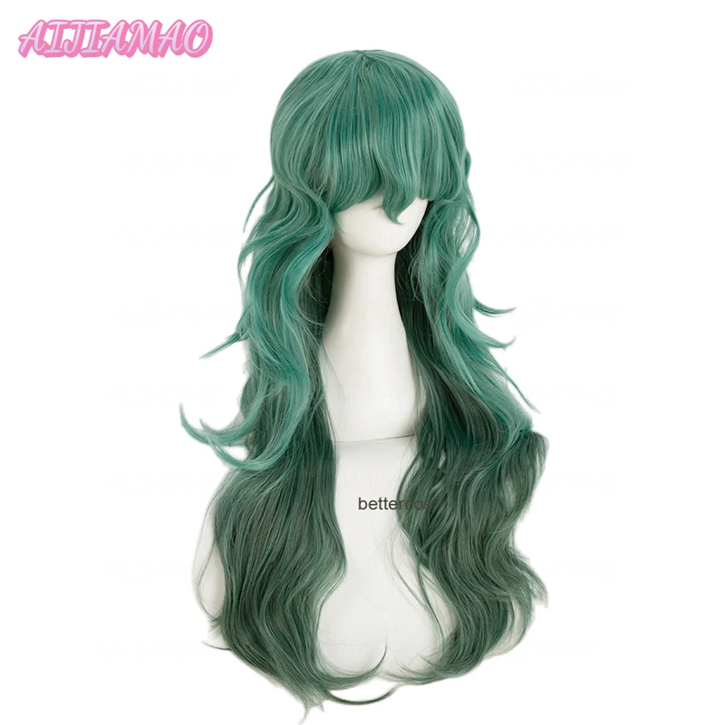 Peruca longa cosplay com boné para mulheres, Izuku Midoriya, cabelo sintético, Lolita, resistente ao calor, fêmea