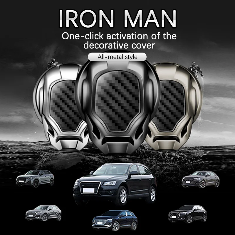 Car One-click Start Button Decoration Ring Protective Cover For Audi Q5L Q7 Q3 Q6 Q4 Q5 e-tron Q2L Q8 Q5L Q3 RS Car Stickers
