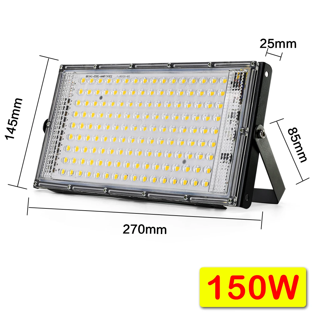 PARKSON 50W 100W 150W Led Flutlicht IP65 Wasserdicht AC 220V Outdoor Flutlicht Scheinwerfer LED Reflektor straße Lampe Wand Flut Lichter 4