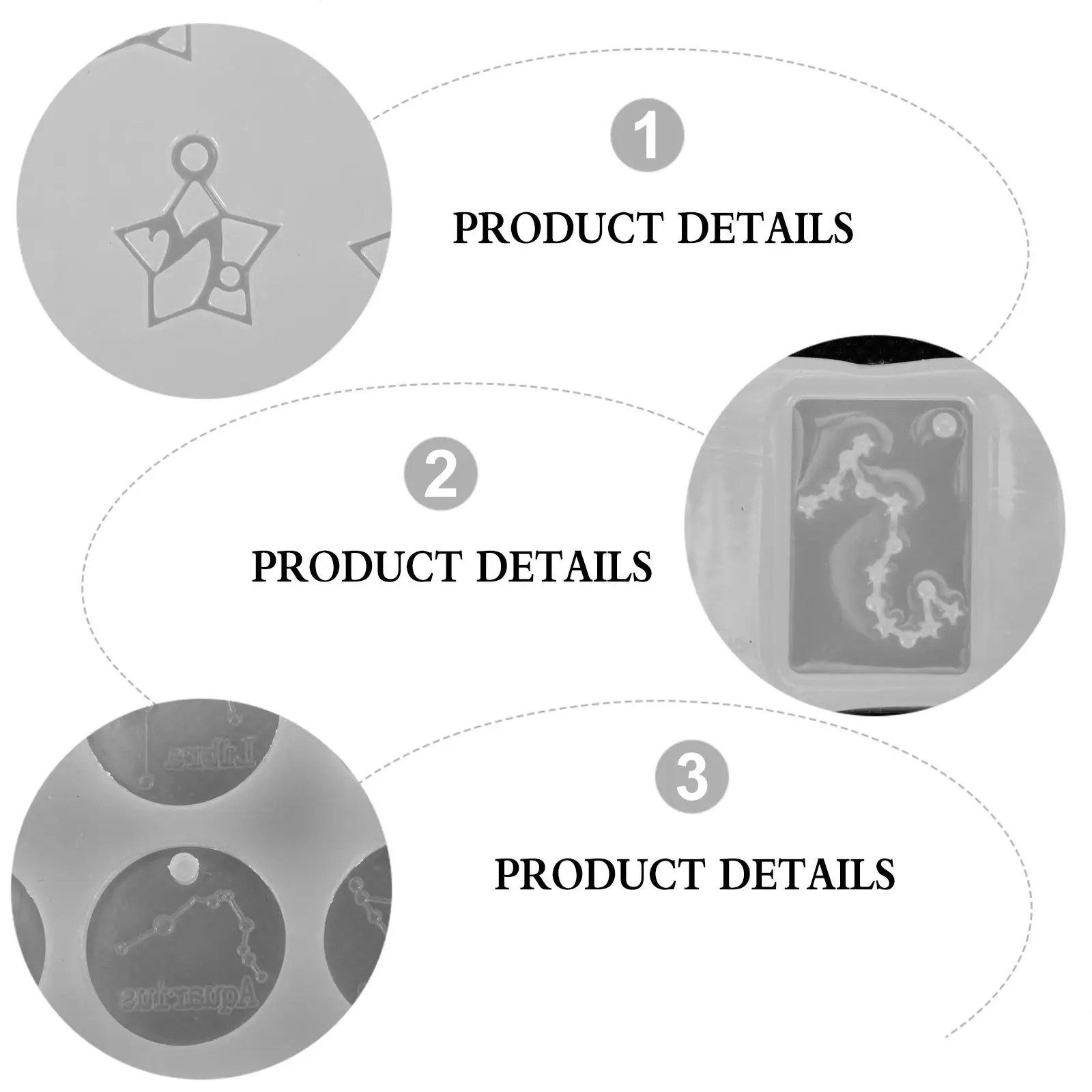 

Набор из 6 силиконовых форм для поделок: кулоны, ожерелья, серьги, брелоки. Легкое извлечение, простая очистка, для создания подарков.
