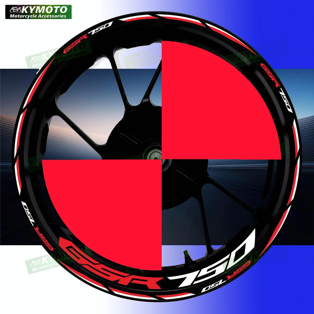 

For GSR750 GSR 750 motorcycle accessories 17 inch front and rear wheel stickers fairing modified reflective stickers decoration
