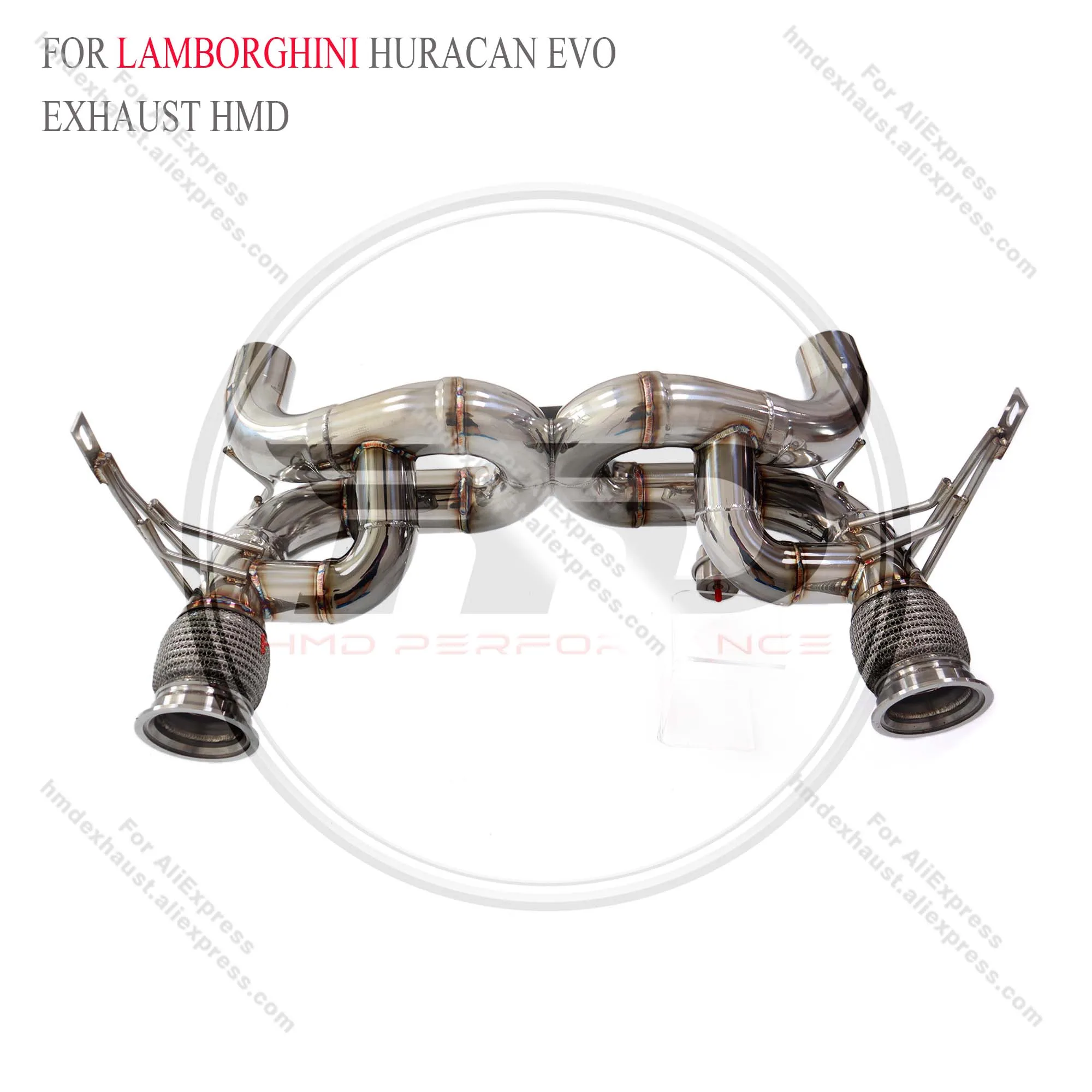 HMD Stainless Steel Exhaust System Catback Is Suitable For Lamborghini Huracan EVO 5.2 2019+ with valve