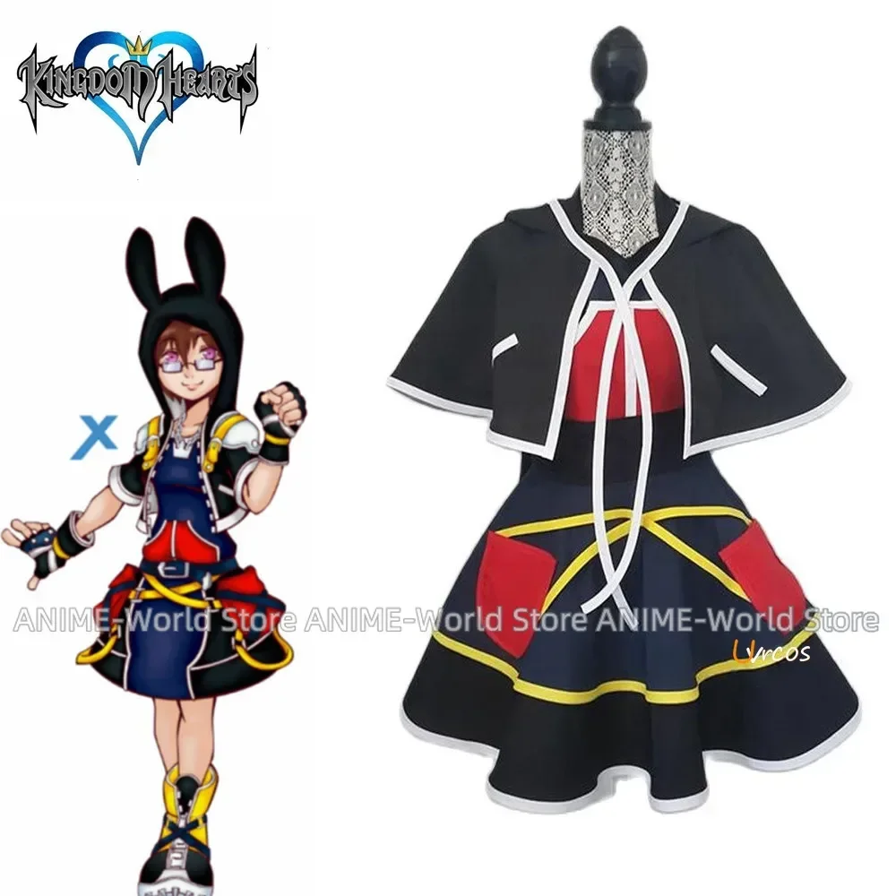 

Anime Kingdom Hearts Cosplay Costume Sora Cape Dress Costume For Female Halloween Custom Made Clothes