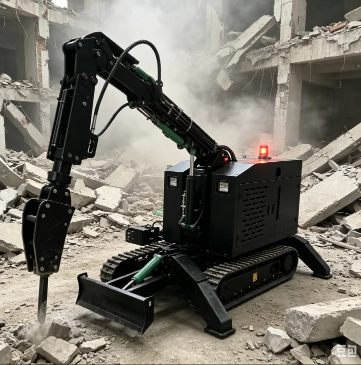 Remote Controlled Hydraulic Concrete Demolition Robot Crawler Rock Breaker Machine