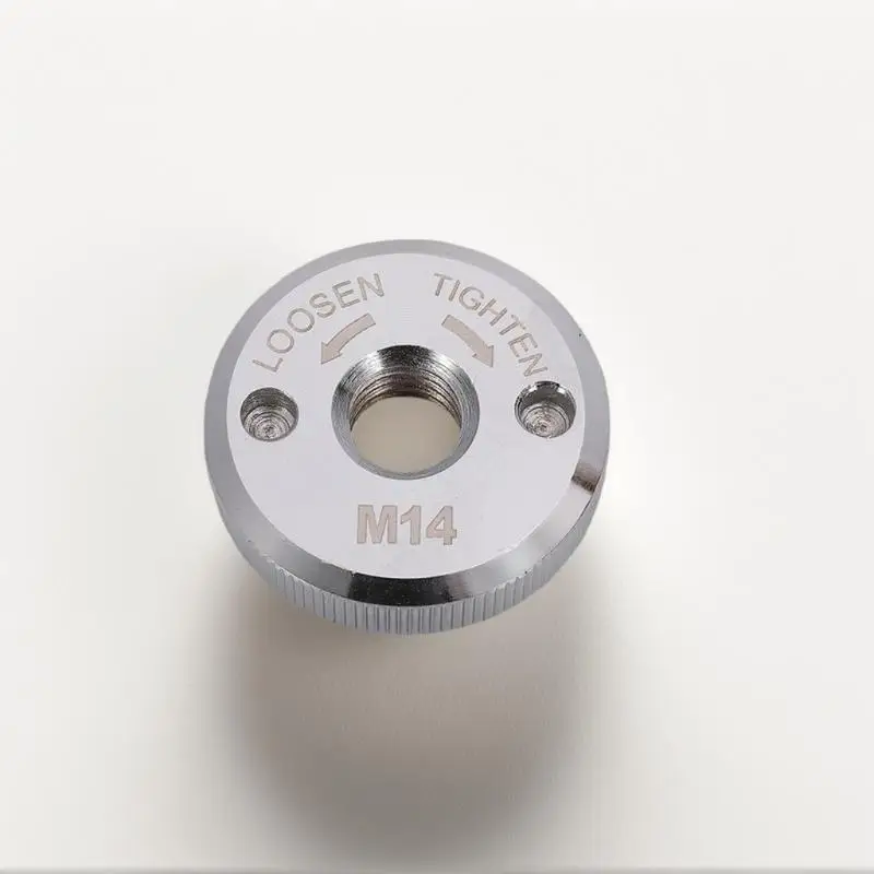 1Pack Silver Quick Release Nut Clamping Grinder Plate, M14 Thread Power Chuck Tools Self-locking