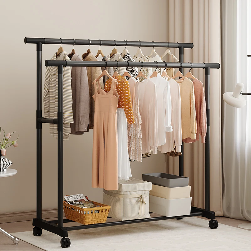 

Clothes rack Home floor to ceiling bedroom balcony hanger Dormitory rental house hanging drying hanging clothes pole 행거Furniture