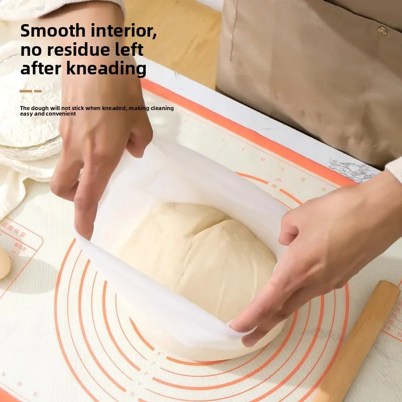 bag Thickened food-grade silicone dough mixing tool Non-stick hand household live face waking silicone bag Kneading powder dough