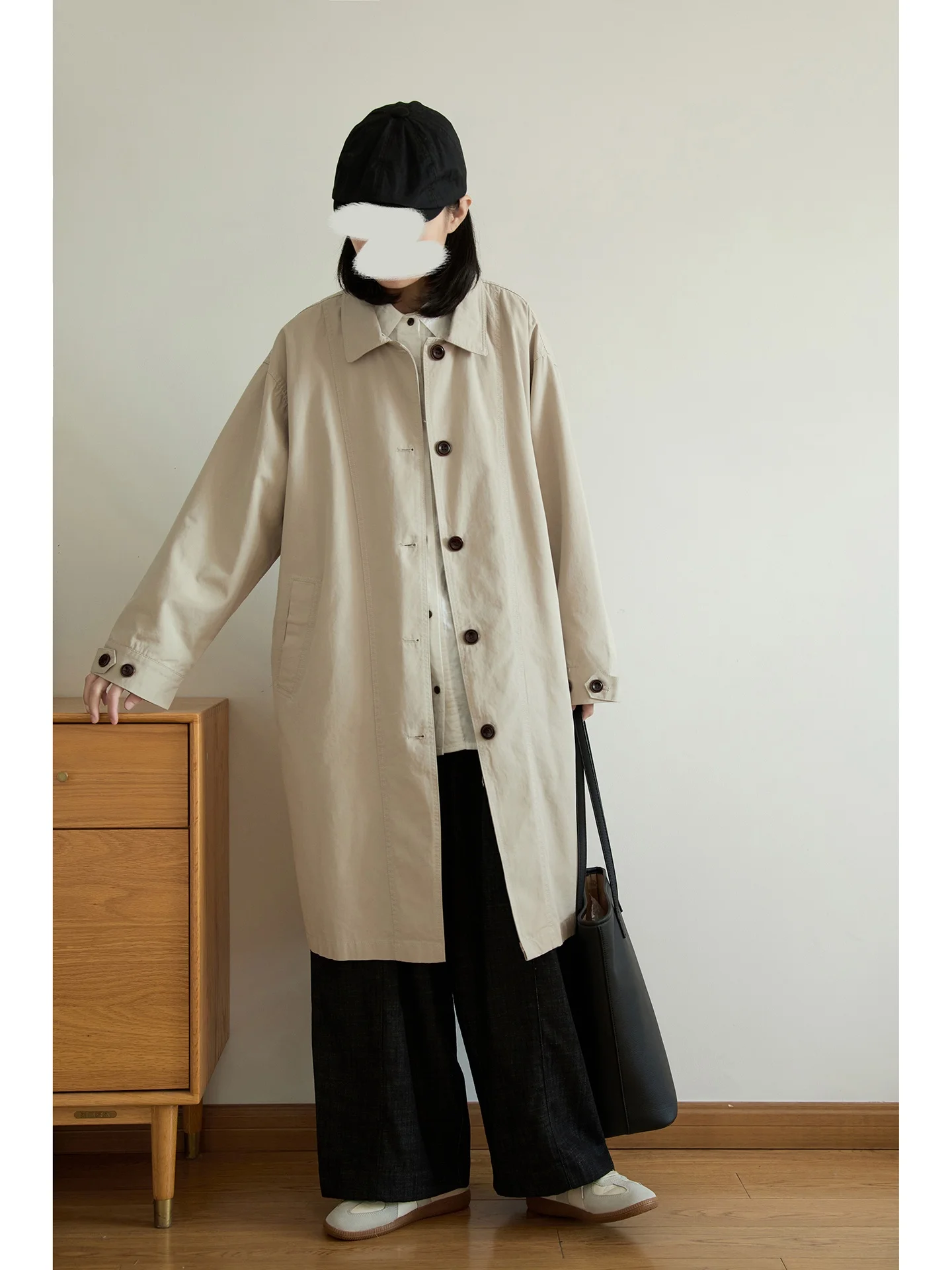 

Женская куртка Chuanbai в японском стиле, средней длины, с длинными рукавами, качественная верхняя одежда, стройнящая, скрывающая недостатки фигуры, с отложным воротником