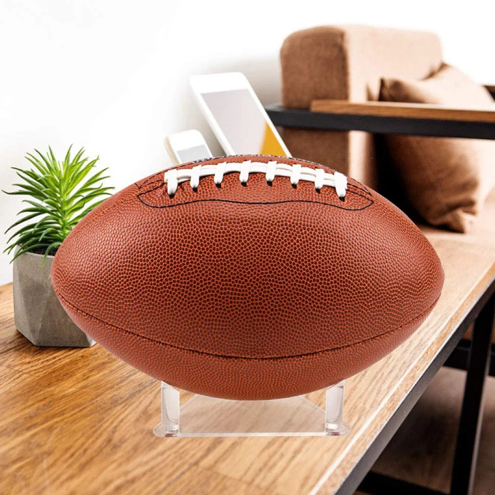 Transparenter Fußballständer aus Acryl, verschleißfester Sportball, transparenter Präsentationsständer für Basketball, Fußball, Volleyball, Rugbybälle