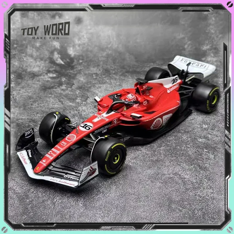 Bburago Automodell 1/18 Ferrari SF23 Leclerc F1 Las Vegas Station 2023 Automodell Simulation Raum Display Autos Junge Sammlung Geschenk