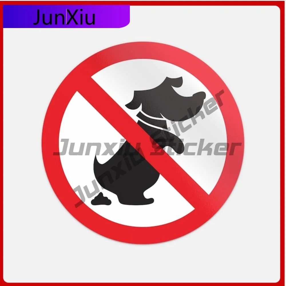 

Funny Ban Stop Sign No Dog Shit Car Vinyl Sticker Bumper Laptop Rv Camper Occlusion Scratch Decal Decoration Stickers For Rv Car