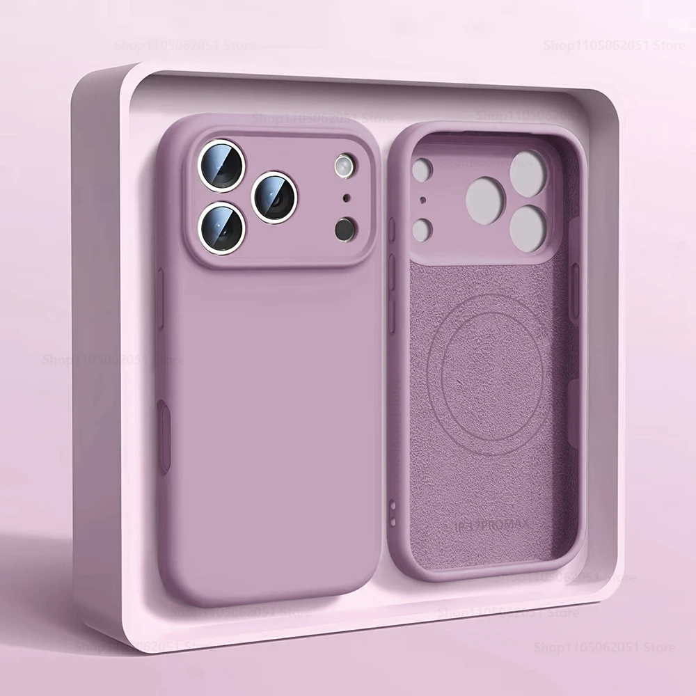 Magnetische Original-Flüssigsilikon-Handyhülle für iPhone 18 17 16 15 14 13 Pro Max 17Pro 18 für MagSafe Wireless Cases Soft hülle