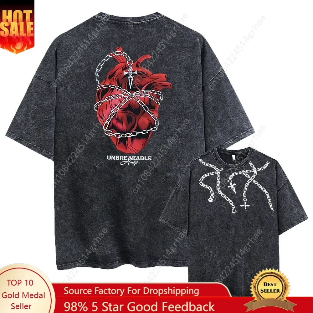 

Anime Hunter X Hunter Washed New Arrival Mens Clothes Tee Shirt Homme Graphic T-Shirts Men Tshirt for Men Ropa Hombre 62955