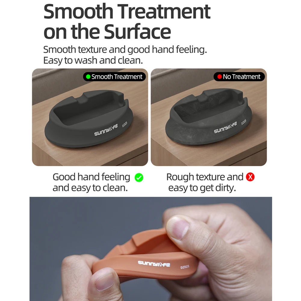 Sunnylife Camera Stand Base For DJI Osmo 360, Non-Slip Stable Desktop Stand, Silicone Car Mount Base Reserved Charging Opening