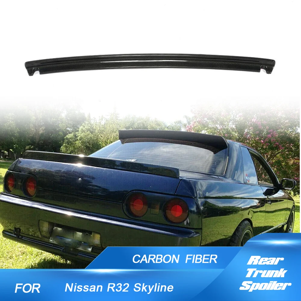 For Nissan Skyline Nismo BNR32 R32 GTR 1989-1994 Carbon Fiber Rear Racing Spoiler Rear Trunk Spoiler Rear Wing Carbon Boot Wing