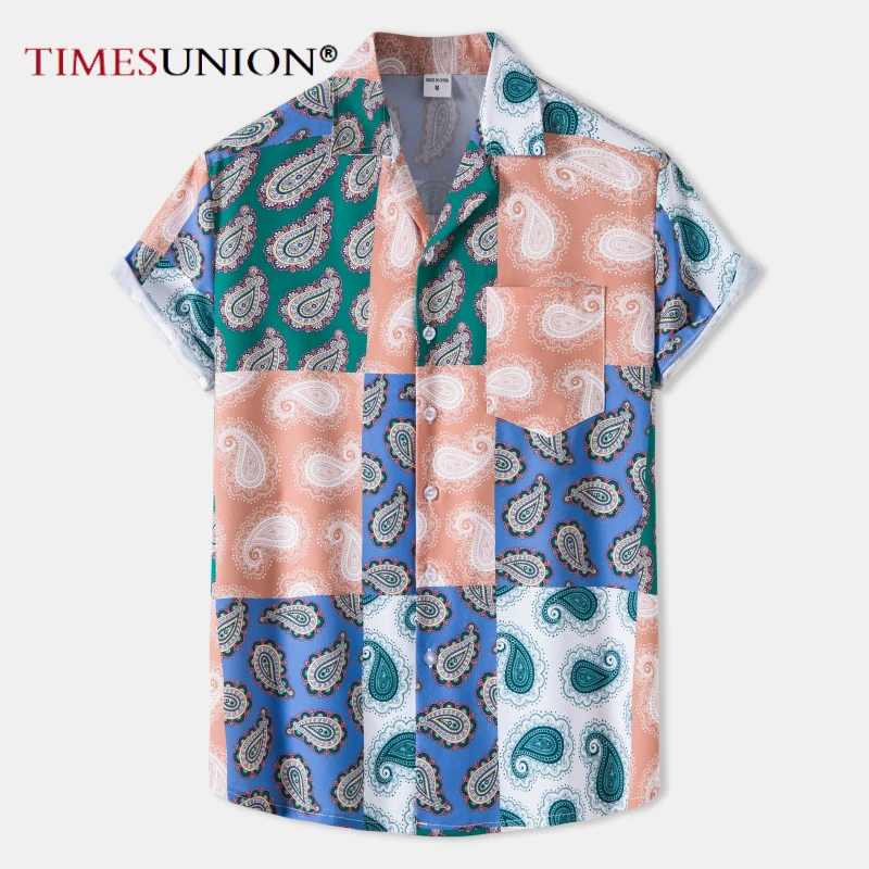 

гавайская рубашка рубашка мужская летняя Кубинский Воротник Принт Мужская Гавайская Рубашка 2022 Лето Новый Короткий Рукав Быстросохнущие Пляжные Рубашки Мужчины Праздник Алоха Рок Партия Рубашка
