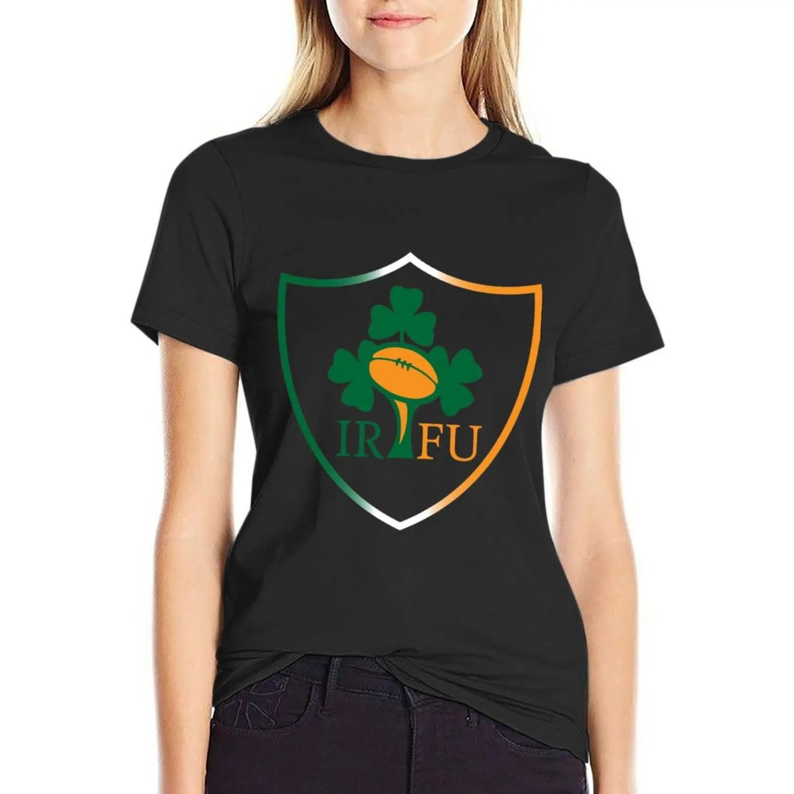 

Irfu T-shirt Short sleeve tee animal print shirt for girls vintage clothes tshirts for Women