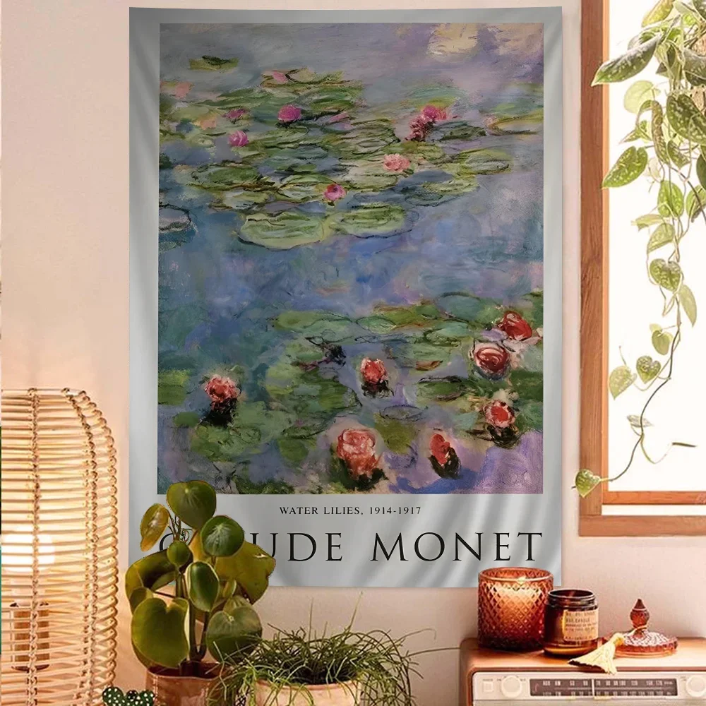 

Claude Monet Abstract Anime Tapestry Hanging Tarot Hippie Wall Rugs Dorm Home Decor