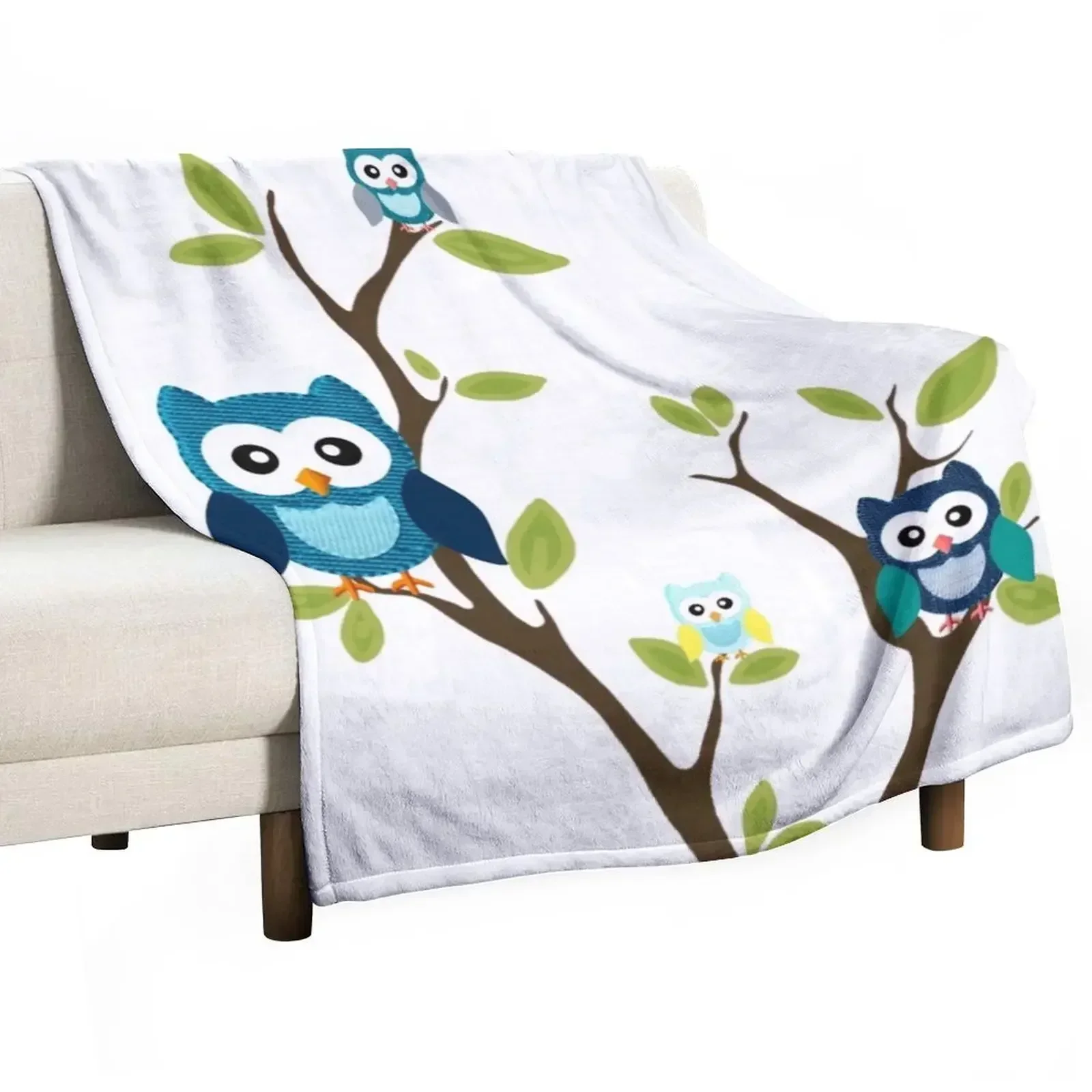 

New Wise Owls- Large Size Design Throw Blanket Polar sofa bed anime Blankets