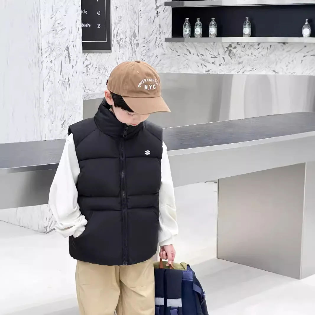 

Winter new men's and women's solid-color stand-up collar autumn and winter outerwear vest, casual vest vest and waistcoat