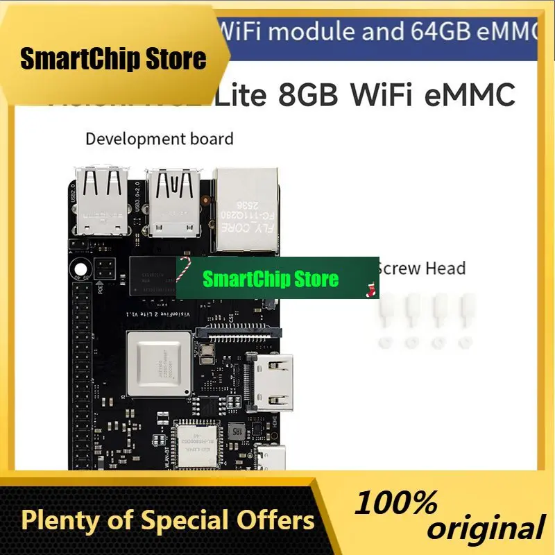 SmCpFor Visionfive2 Lite Computer RISC-V Architecture GPU Linux Development Board Featuring Wi-Fi 6, Bluetooth 5.4 For Raspberry