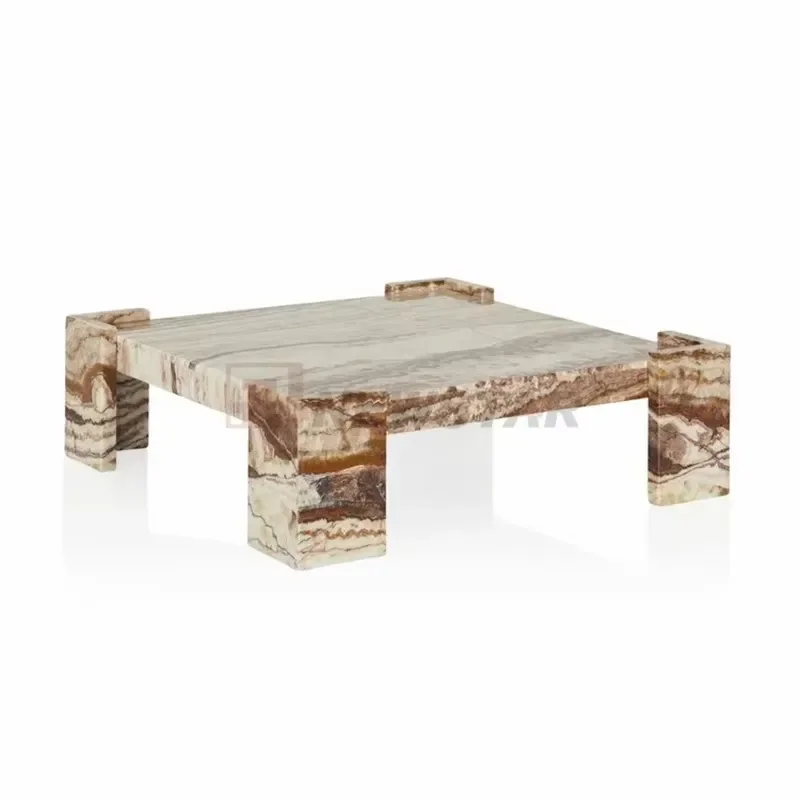 Newstar Stone Custom Marble Square Coffee Table Living Room Center Square Marble Coffee Table