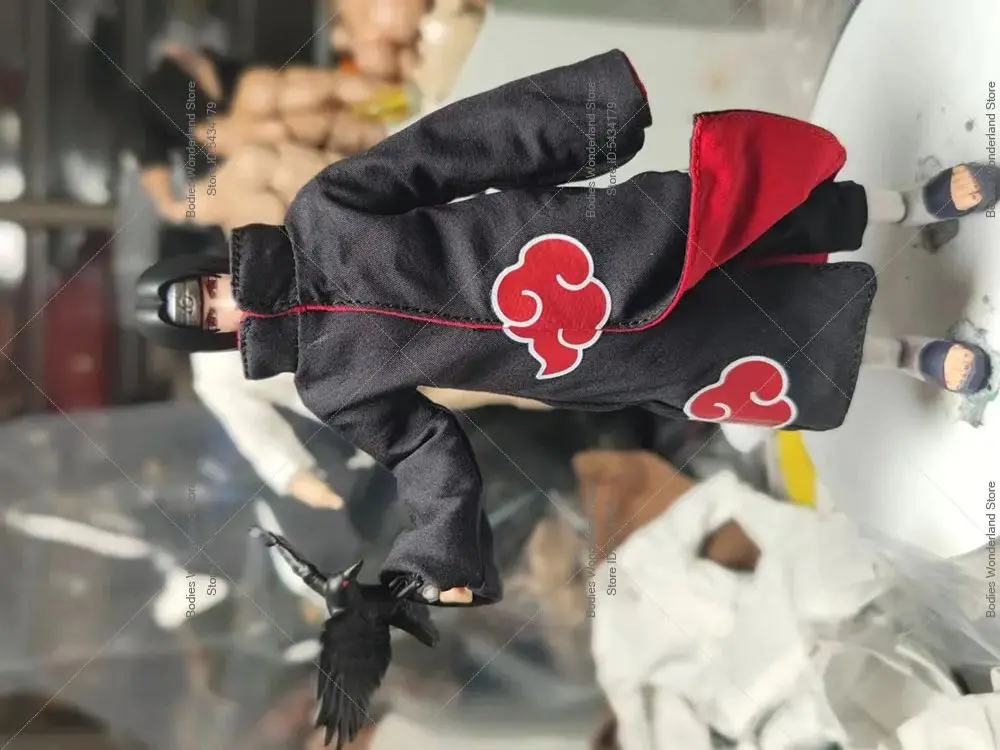 (No Figure) 1/12 Scale Male Soldier Anime Pain Cloud Pattern Robe Xiao Organization Model Clothes For 6in SHF Action Figure Doll