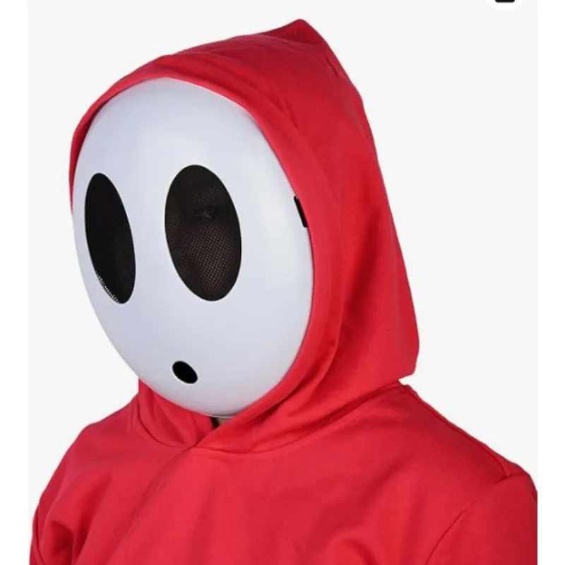 قناع الرجل الأبيض الخجول للفتيات، قناع الهالوين، قناع الوجه الكامل، إكسسوارات الدعامة التنكرية #4