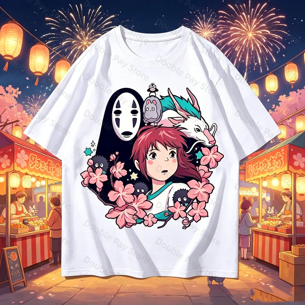 Ghibli Anime Merchandise - Camiseta de Anime Chihiro No Face