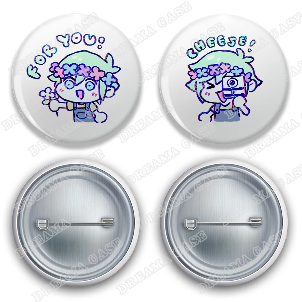 حار أوموري لعبة شارات مستديرة للملحقات باسيل كيل بطل أوبري أوموكات مشمس زر بروش دبابيس المشجعين الأصدقاء الهدايا #4