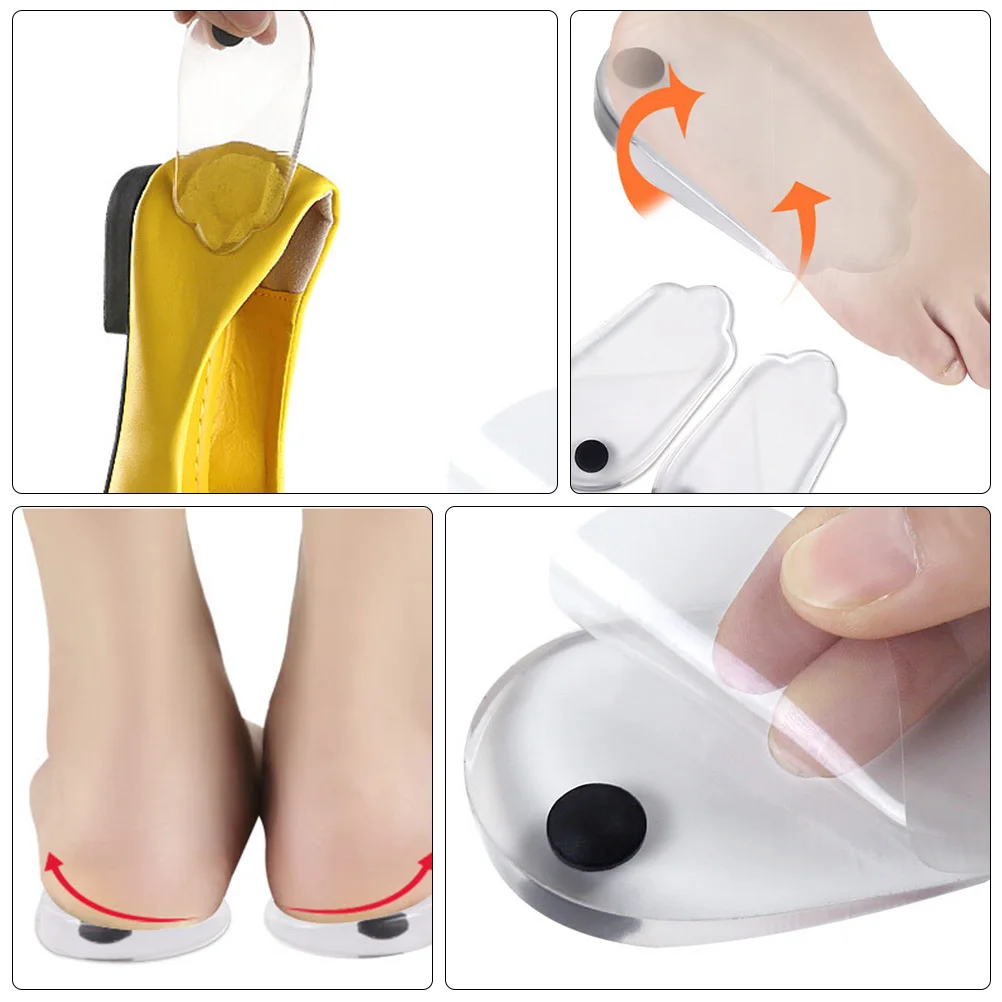 

Magnetic Gel Shoe Pads Heel Correction Insole Half Heel Insoles Foot Support Pad Arch Support Insole Foot Care Tool
